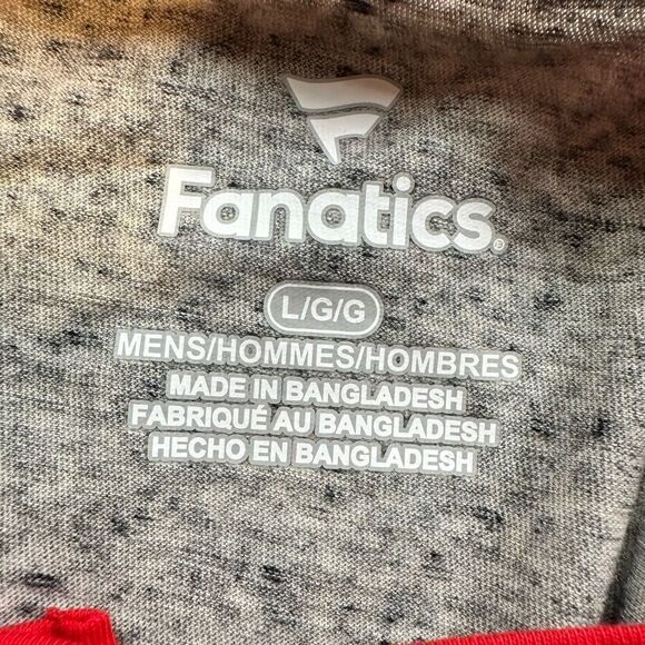 NWT Fanatics FC Dallas Soccer Gray Red Baseball Tee Shirt - Size L - Picture 4 of 5